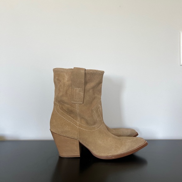 Zara Shoes - Zara Tan Suede Ankle Boots